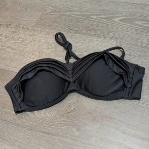 La Vie En Rose Tie-Back Bandeau Bikini Top (L)
